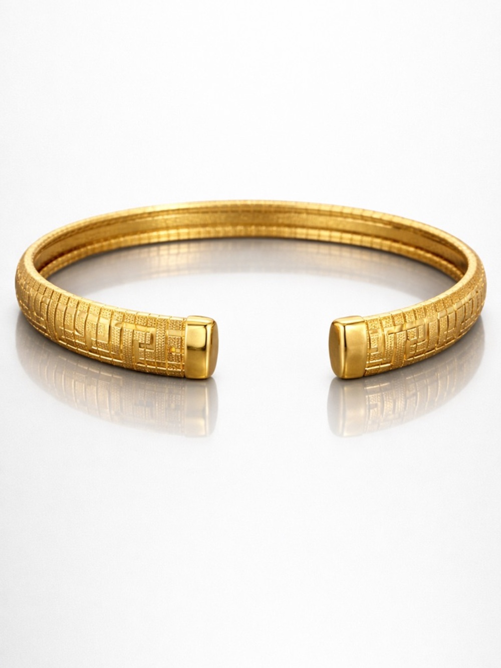 Mia Fiore Dyadema Gold Plated Bronze Open Cuff Bracelet Italy